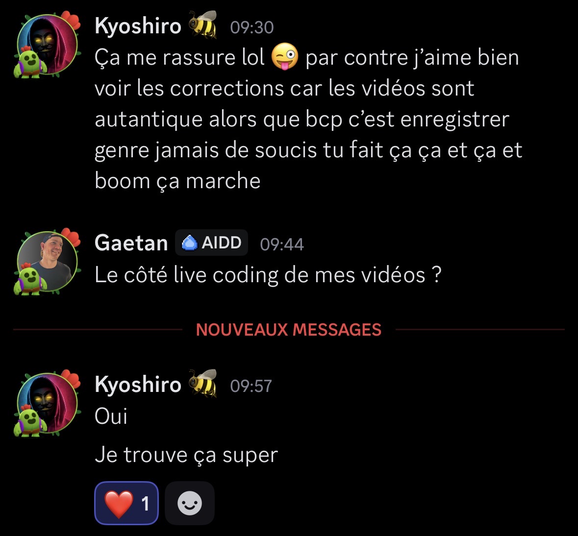Retour d’un utilisateur sur format live coding des vidéos de EAK.